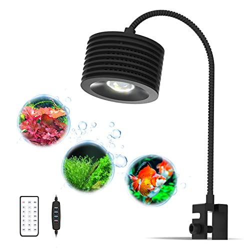 Lominie LED Aquarium Light Saltwater Aquarium Lamp 30W Full Spectrum with Remote Dimmable Nano Coral Reef Light for Fish Tank with Bracket