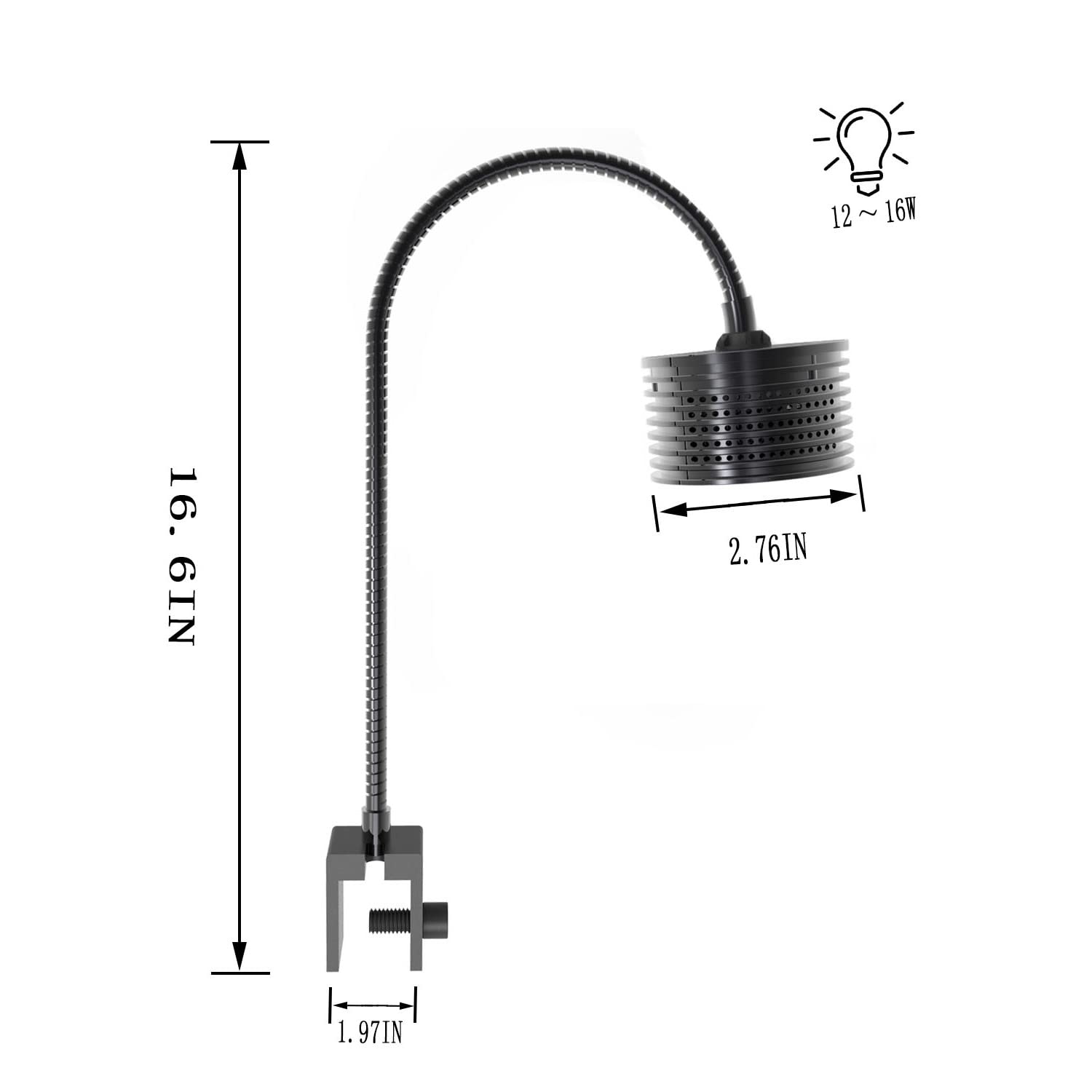 Lominie LED Aquarium Light Saltwater Aquarium Lamp 30W Full Spectrum with Remote Dimmable Nano Coral Reef Light for Fish Tank with Bracket
