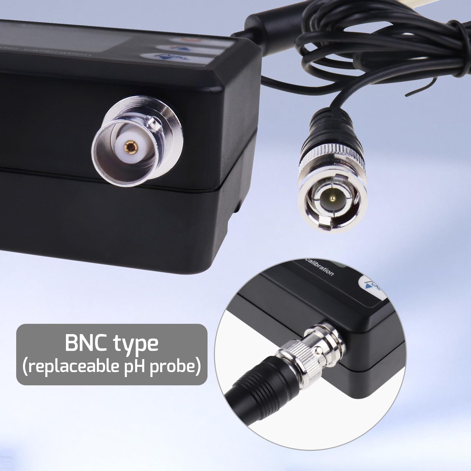 Digital Combo pH & Temperature Meter, Aquarium Thermometer pH Monitor with Automatic Calibration Function for Fish Tank Hydroponics Aquaculture Laboratory