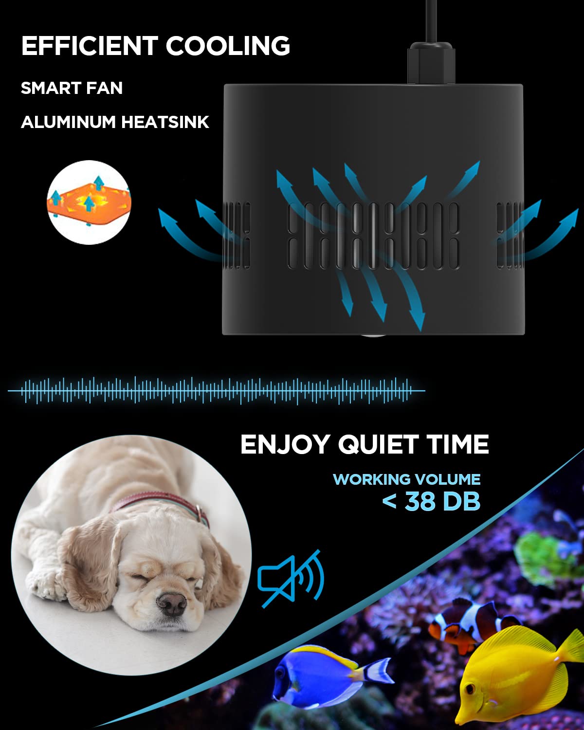 Lominie LED Aquarium Light Saltwater Aquarium Lamp 30W Full Spectrum with Remote Dimmable Nano Coral Reef Light for Fish Tank with Bracket