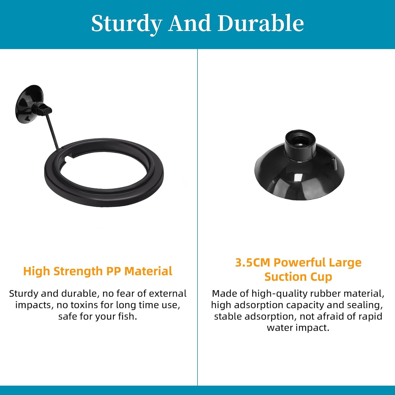 Small Fish Feeding Ring Round Mini Aquarium Feeder with Strong Suction Cup Floating Fish Feeder Ring for Betta Goldfish Guppy