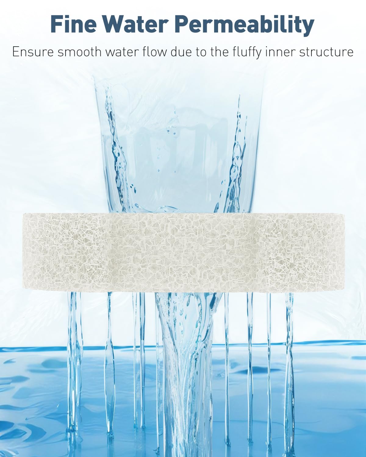 Pawfly Mini Aquarium Sponge Filter, Small Fish Tank Internal Filter with Foam and Air Stone Submersible Bio Sponge Filter for Fish Tanks up to 5 Gallon (Air Pump Not Included)