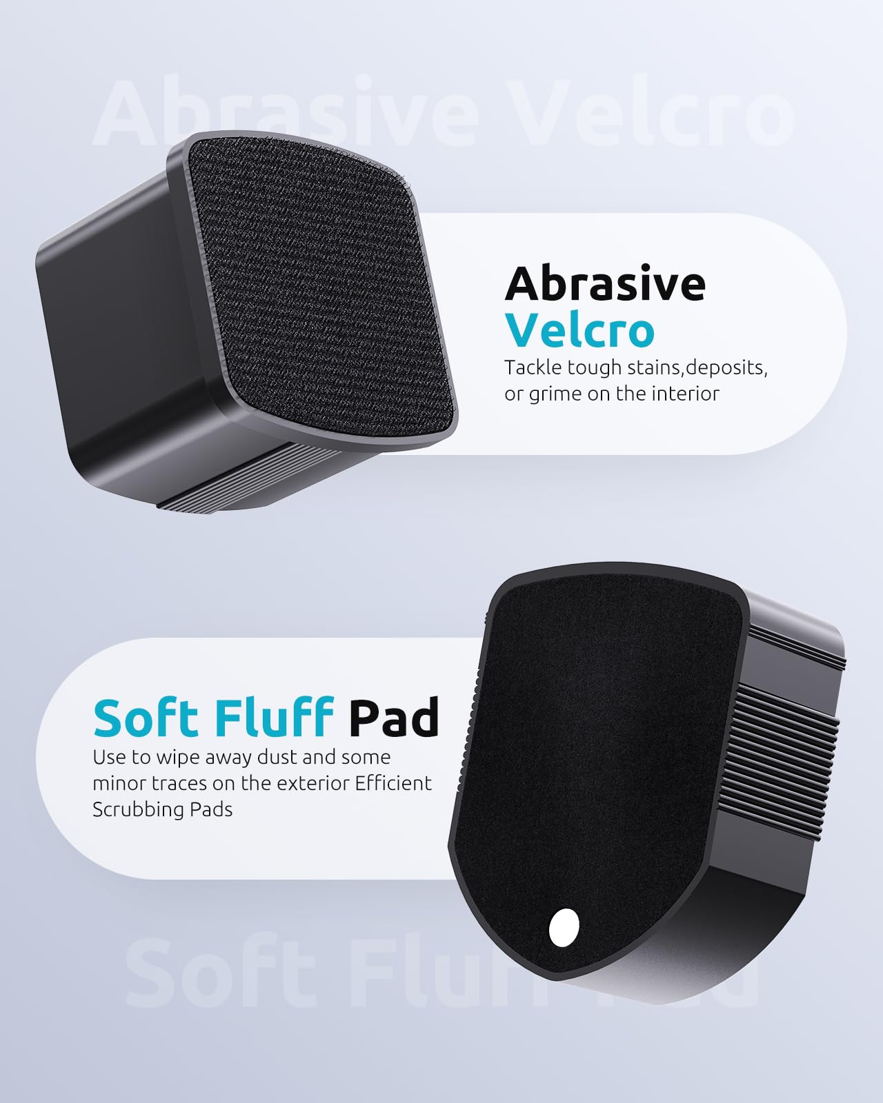 Aquarium Magnetic Cleaner with Thermometer, Fish Aquariums Mini Magnet Brush Only for Glass Tank,Tiny Magnets Clean Floating Cleaning ToolAlgae Scrapers(Blue)