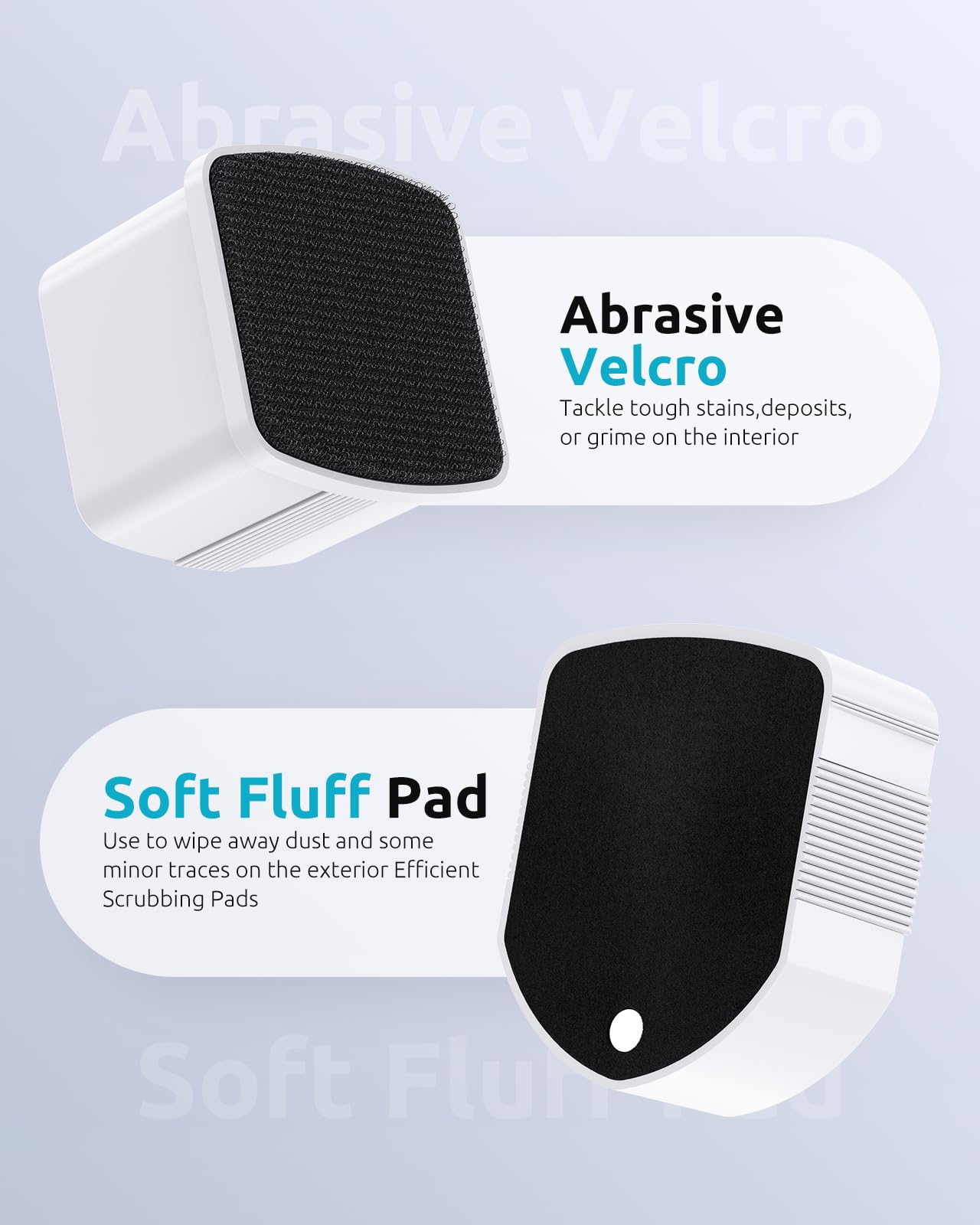 Aquarium Magnetic Cleaner with Thermometer, Fish Aquariums Mini Magnet Brush Only for Glass Tank,Tiny Magnets Clean Floating Cleaning ToolAlgae Scrapers(Blue)