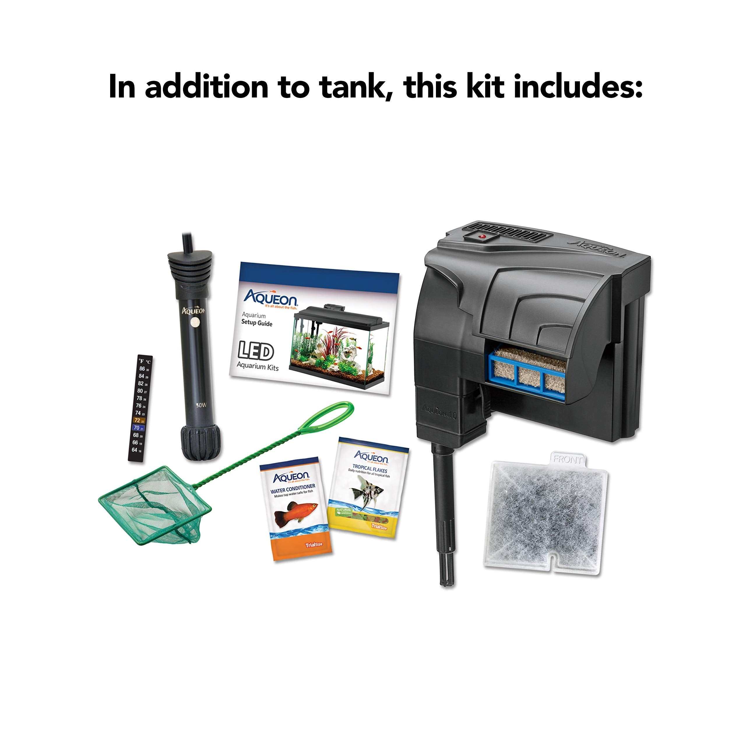 Aqueon Aquarium Fish Tank Starter Kit (10 Gallon