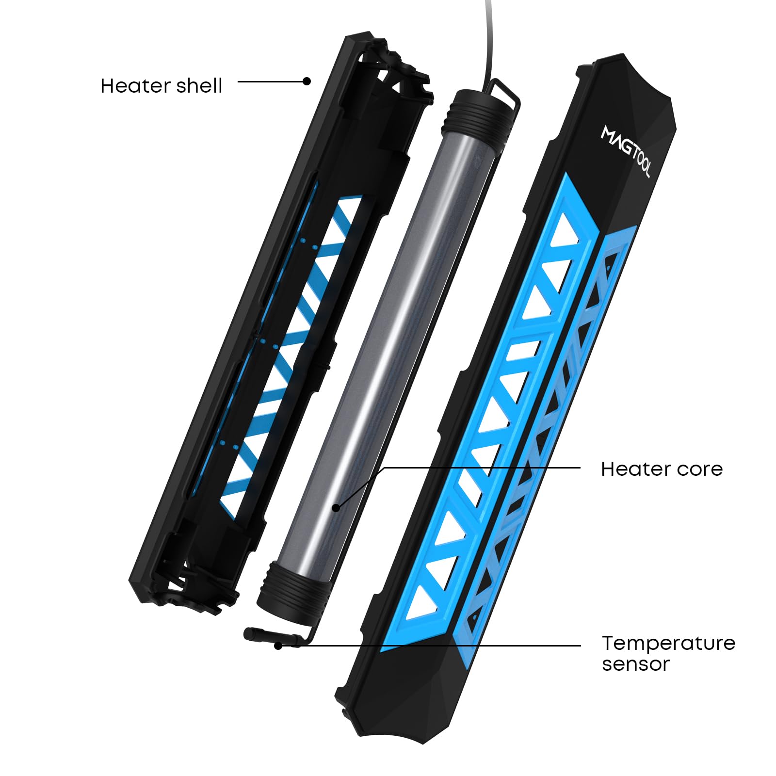 ＭagTool Aquarium Heater, 100W-1200W Submersible Fish Tank Heater with Over-Temperature Protection and Automatic Power-Off Fish Heater with Digital LED Controller for Freshwater and Saltwater