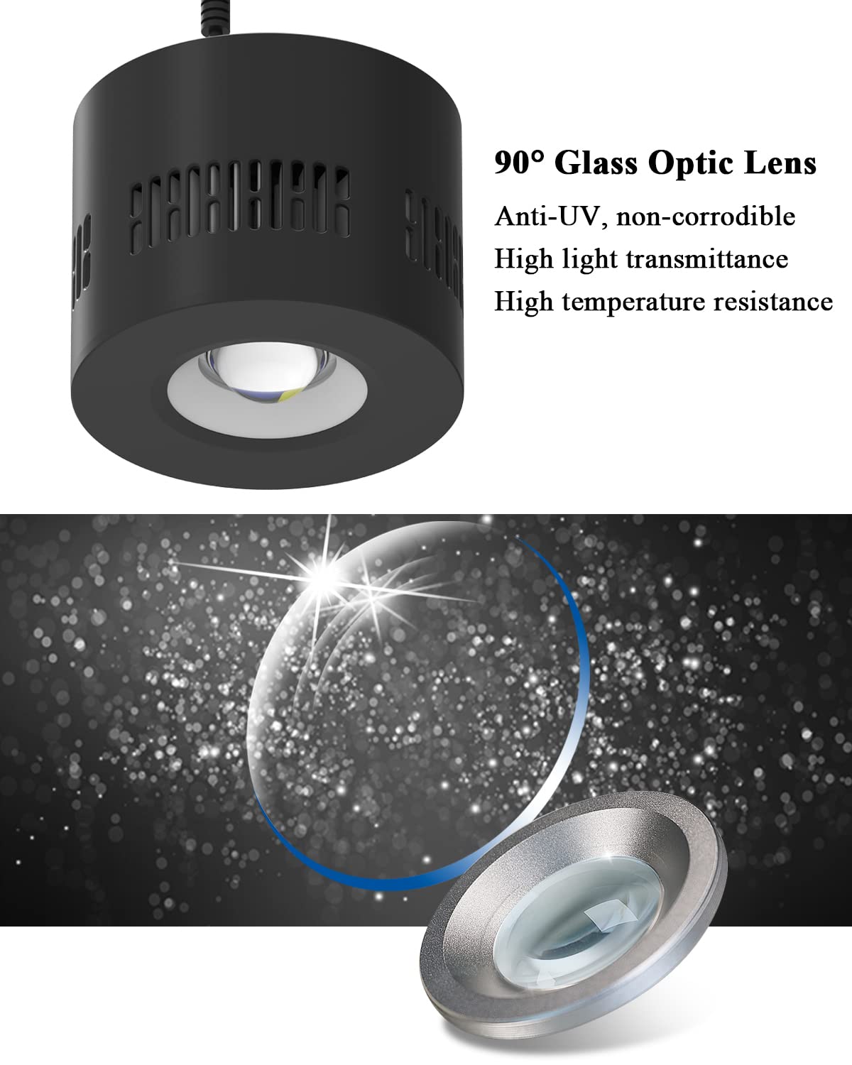 Lominie LED Aquarium Light Saltwater Aquarium Lamp 30W Full Spectrum with Remote Dimmable Nano Coral Reef Light for Fish Tank with Bracket