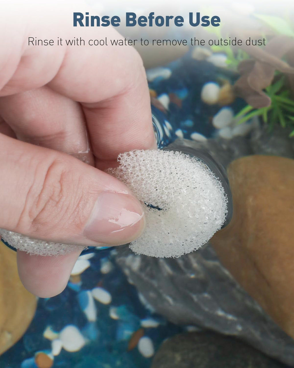 Pawfly Mini Aquarium Sponge Filter, Small Fish Tank Internal Filter with Foam and Air Stone Submersible Bio Sponge Filter for Fish Tanks up to 5 Gallon (Air Pump Not Included)