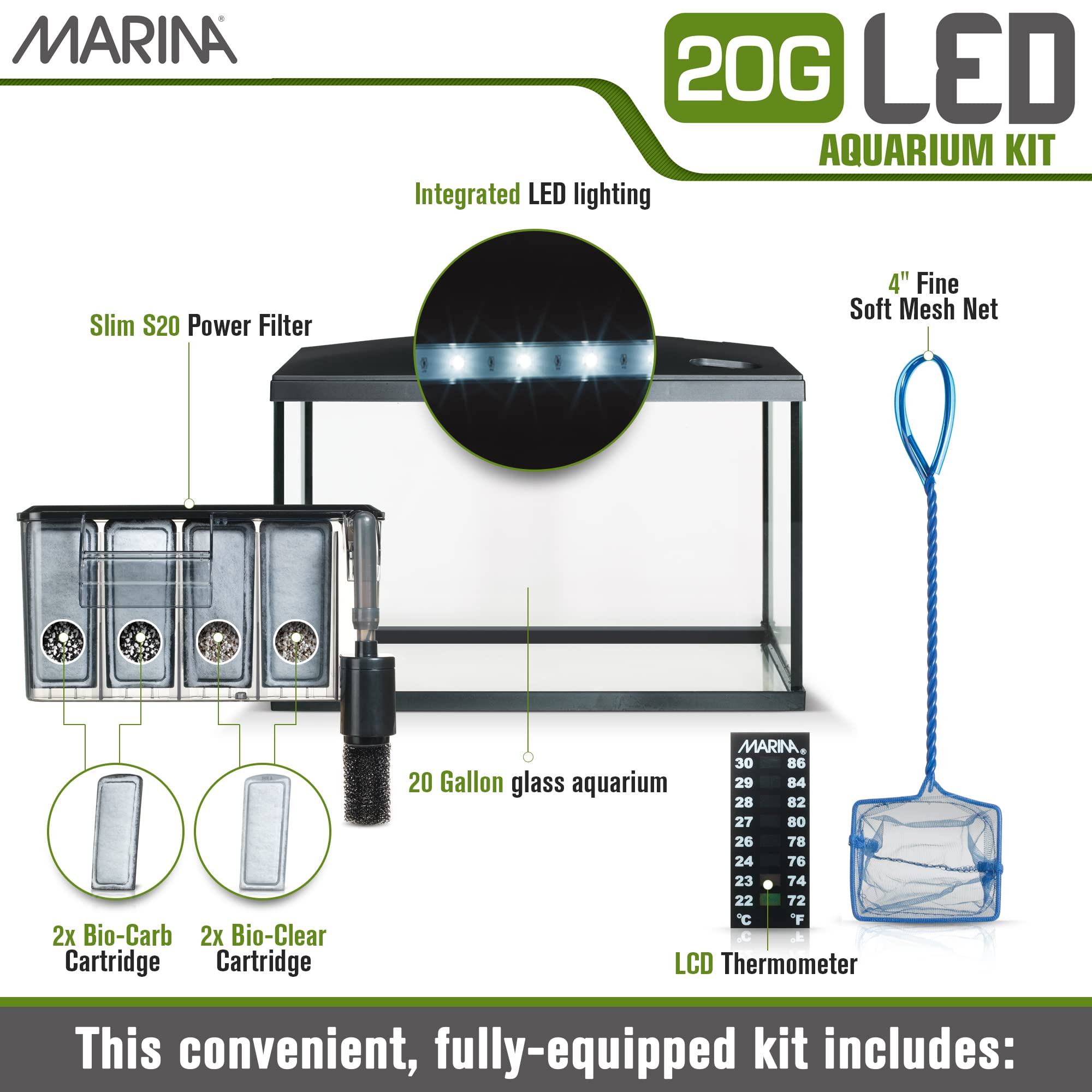 Marina LED Aquarium Kit (5 Gallon)