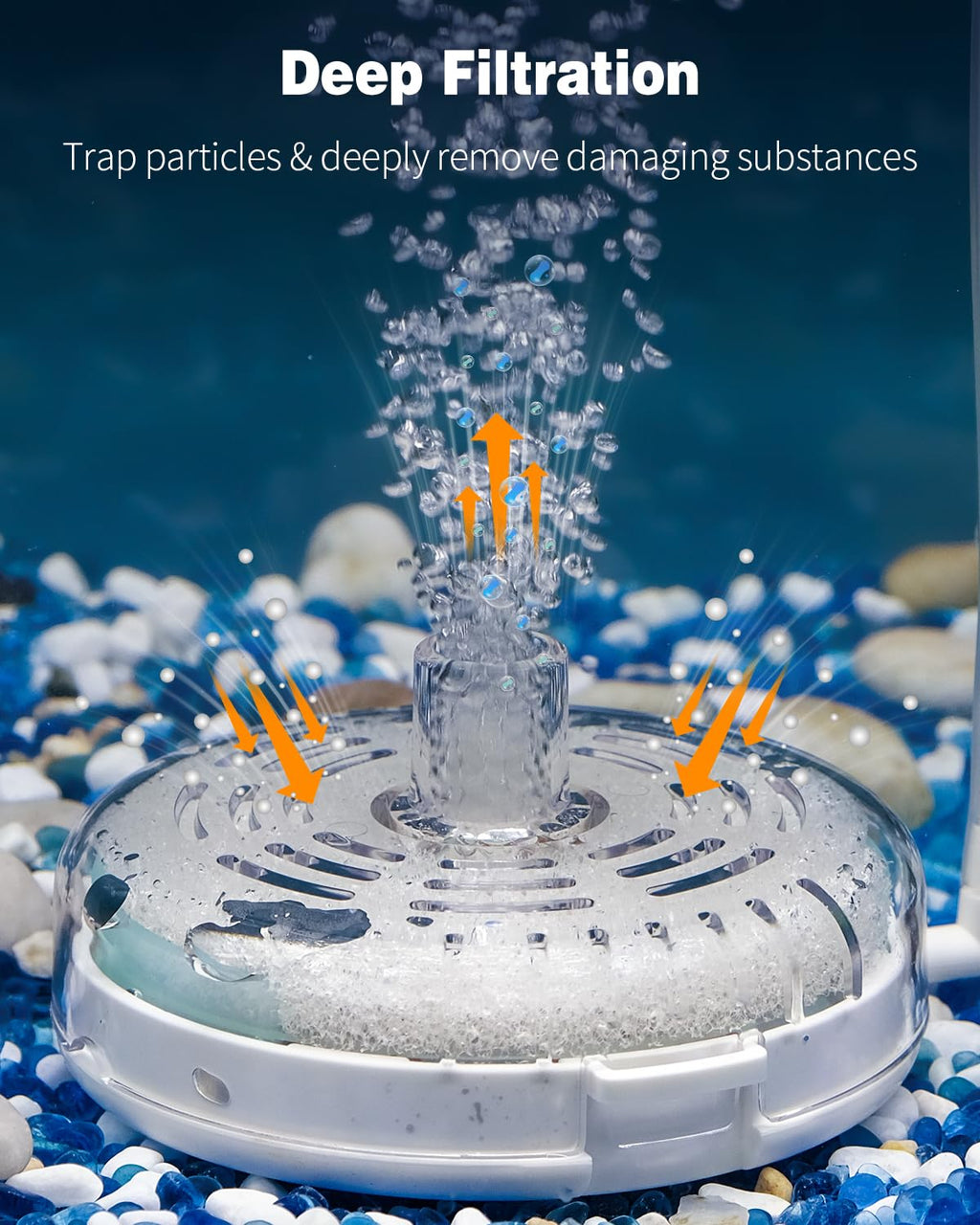 Pawfly Mini Aquarium Sponge Filter, Small Fish Tank Internal Filter with Foam and Air Stone Submersible Bio Sponge Filter for Fish Tanks up to 5 Gallon (Air Pump Not Included)