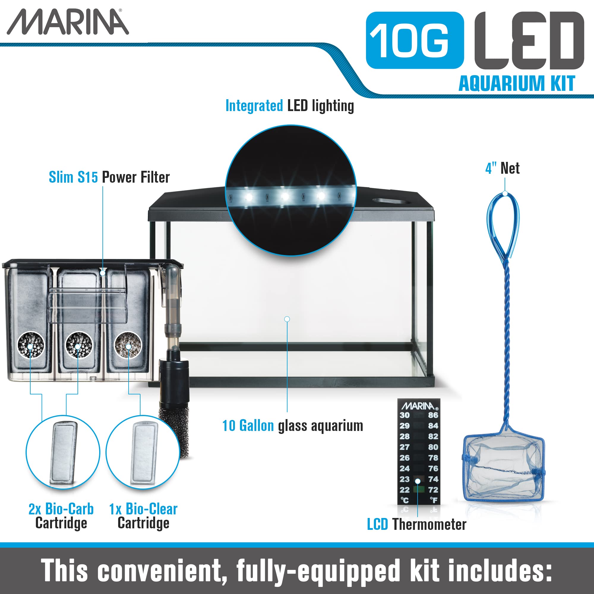 Marina LED Aquarium Kit (5 Gallon)