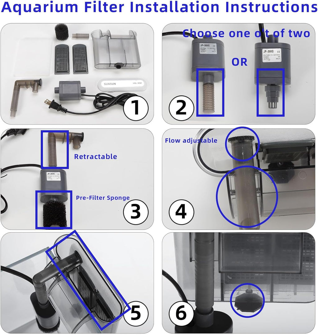 5 Gallon Glass Small Fish Tank with Filter Light and Lid, Betta Aquarium Starter Kits