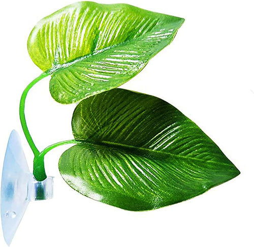 1Pcs Betta Fish Rest Leaf Pad - Aquarium Plants Artificial Hammock for Spawning - Simulation Leaves With Suction Cup - Fish Tank Decorations and Accessories