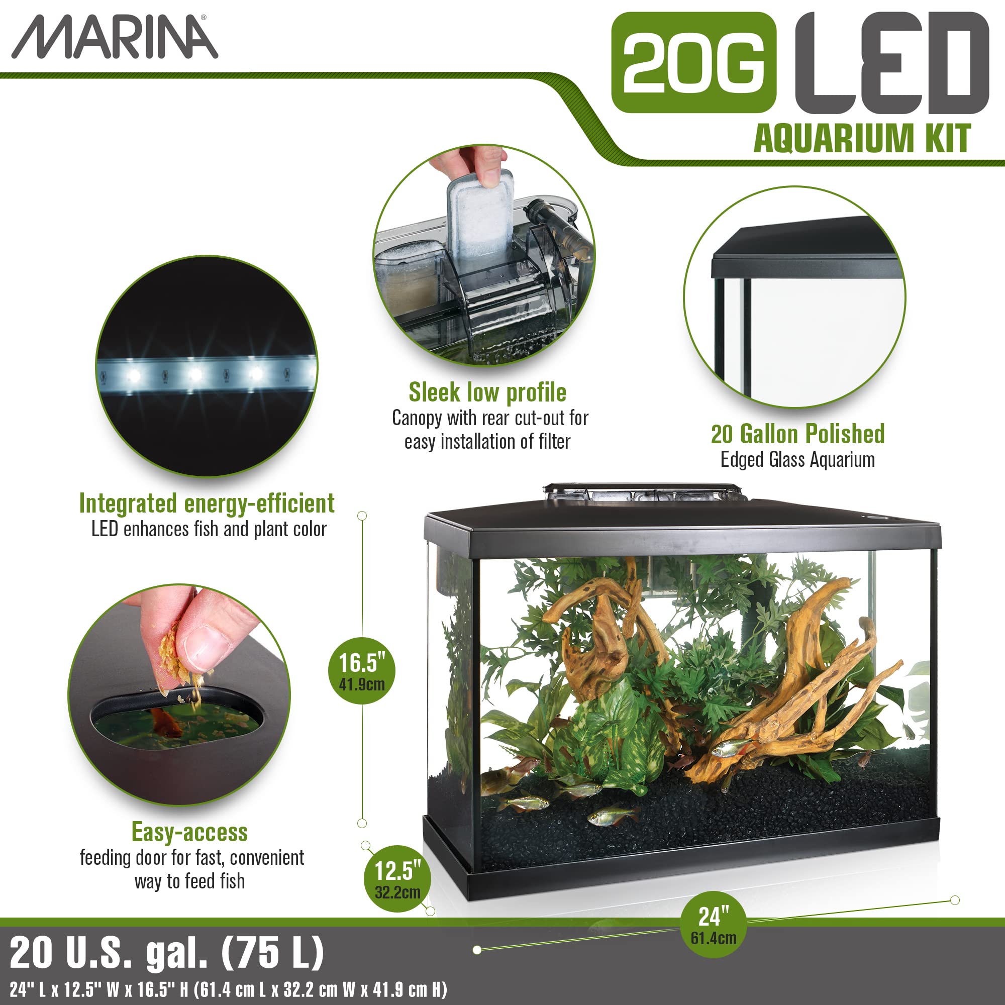 Marina LED Aquarium Kit (5 Gallon)